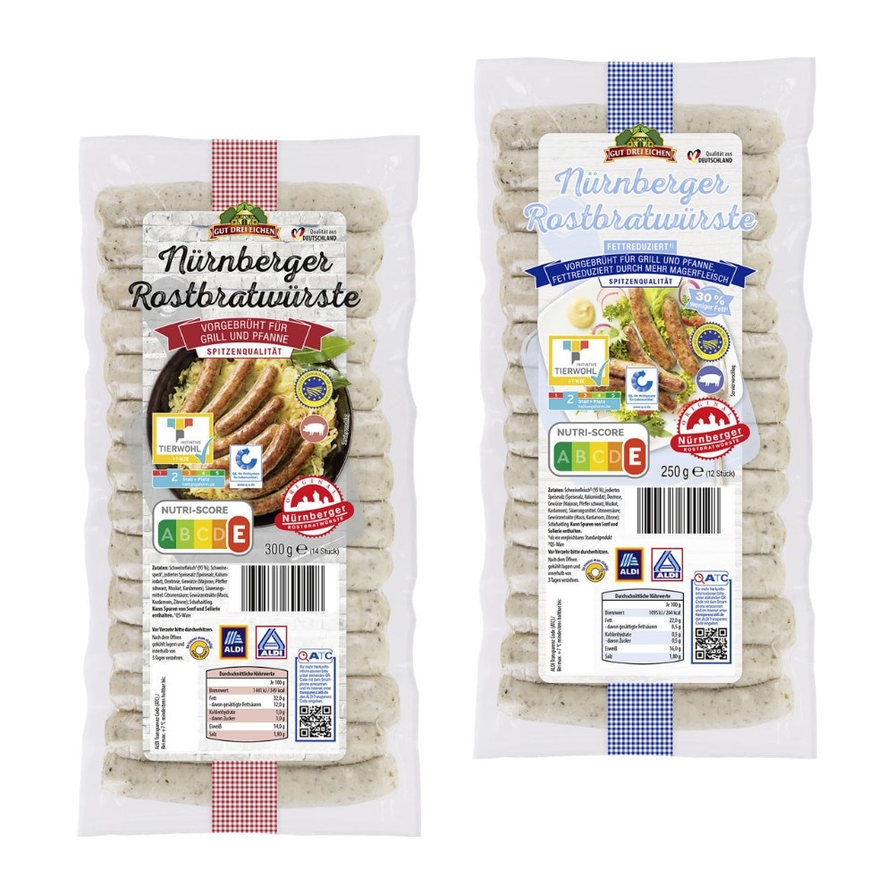 Nürnberger Rostbratwurst 300 g/250 g Angebot bei Hofer