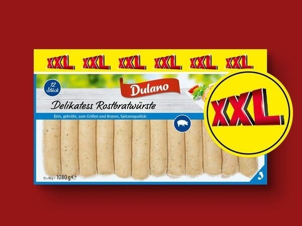 Dulano Rostbratwürste 12 x 90 g Angebot bei Lidl