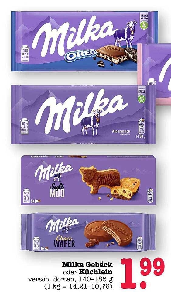 Gebäck je 150 g, je 156 g oder je 185 g Milka Angebot bei Norma