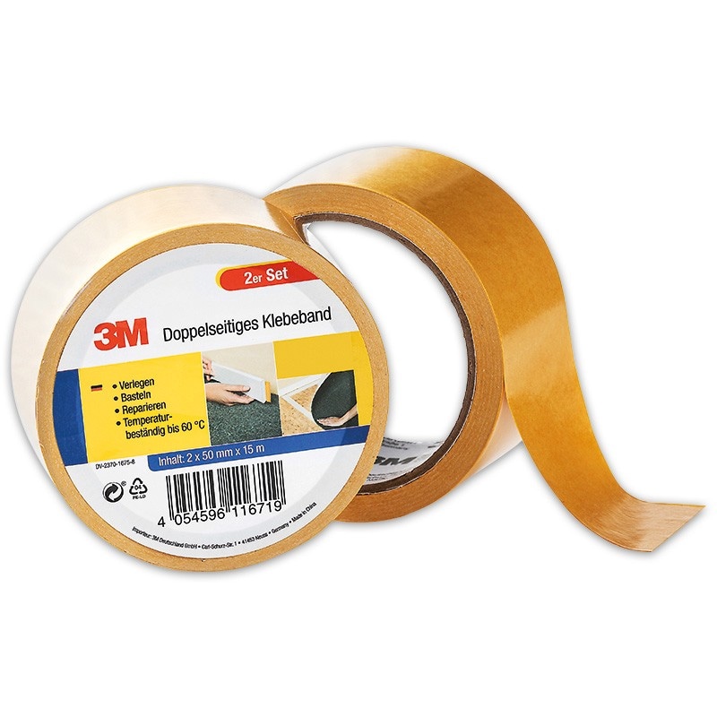 Doppelseitiges Klebeband 2er-Set, ca. 50 mm x 15 m 3M Angebot bei Norma