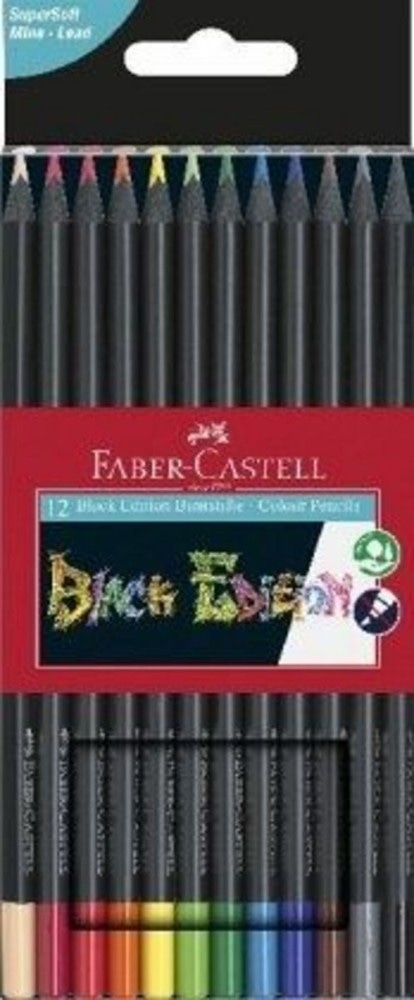 Faber-Castell Farbstifte Metallic Farben Black Edition 12er Etui Angebot bei Müller