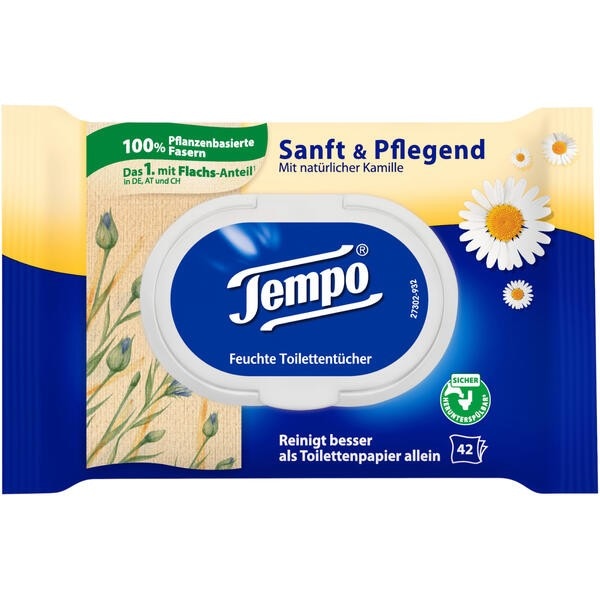 Tempo Feuchtes Toilettenpapier 42 Blatt Packung Angebot bei Adeg