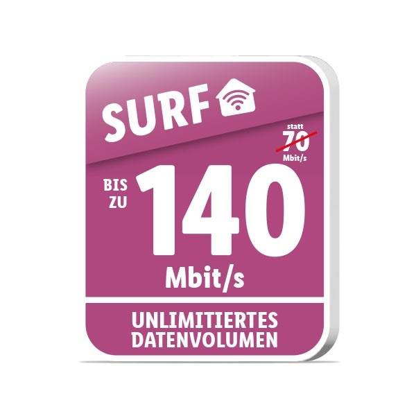 Lidl Connect SURF Tarif 140 Mbit/s Angebot bei Lidl