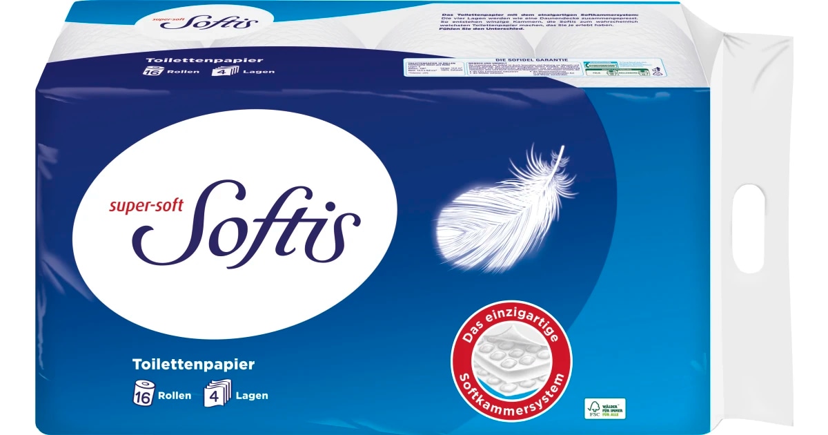 Softis Toilettenpapier 16 x 100 Blatt Angebot bei MPREIS