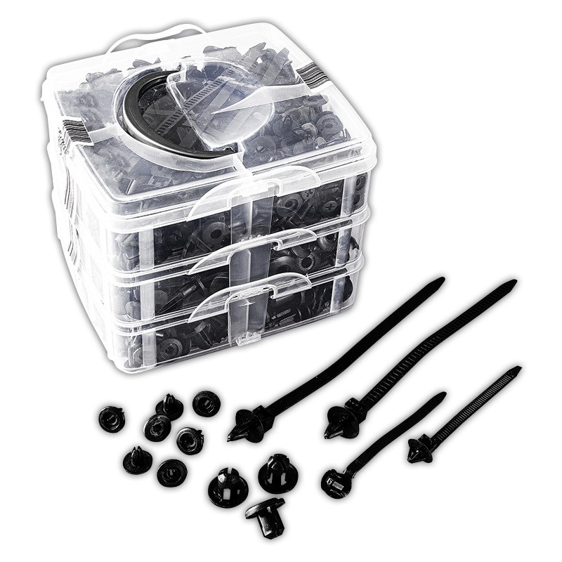 KRAFT Befestigungsclips und Kabelbinder 630-tlg. Angebot bei Norma