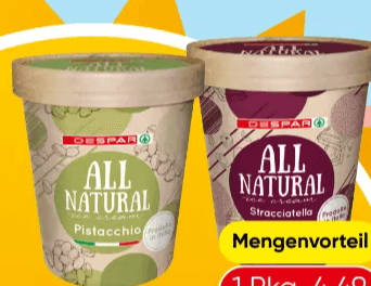 DESPAR All Natural Ice Cream 473 ml Angebot bei Spar