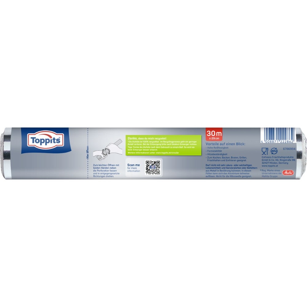 Toppits Alufolie 30 m x 29 cm Angebot bei Interspar