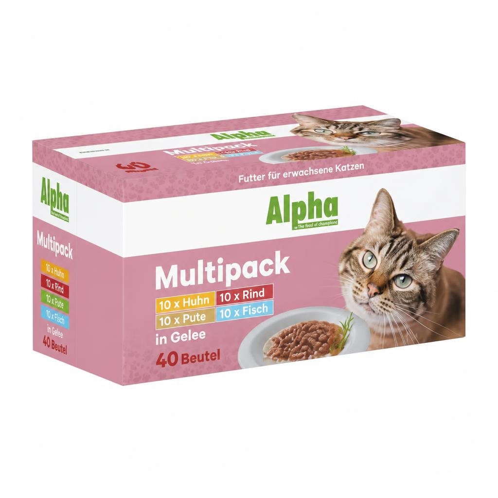ALPHA Katzen-Nassfutter Multipack 40x100 g Angebot bei Lagerhaus
