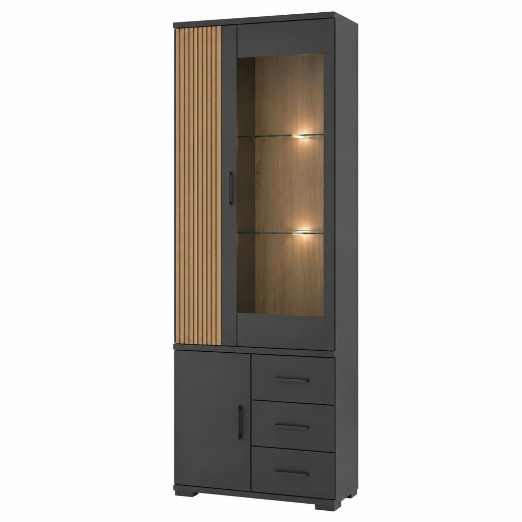 Wohnwand "Samu" Vitrine Angebot bei Mömax
