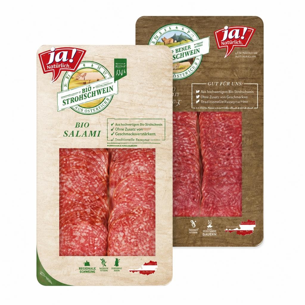 Ja! Natürlich Bio-Salami oder -Kantwurst geschnitten 80 g Angebot bei Billa