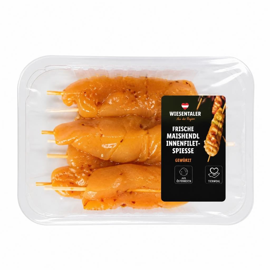 Frische Maishendl Innenfilet-Spieße 300 g Angebot bei Lidl