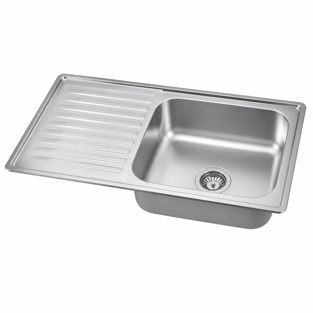 HOME Edelstahl-Küchenspüle ca. 100,5x50,5x88 cm Angebot bei Norma