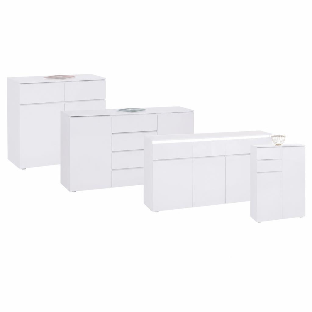 Kommodenserie Alpinweiß/Weiß Hochglanz ca. 100x81x40 cm Angebot bei Möbelix