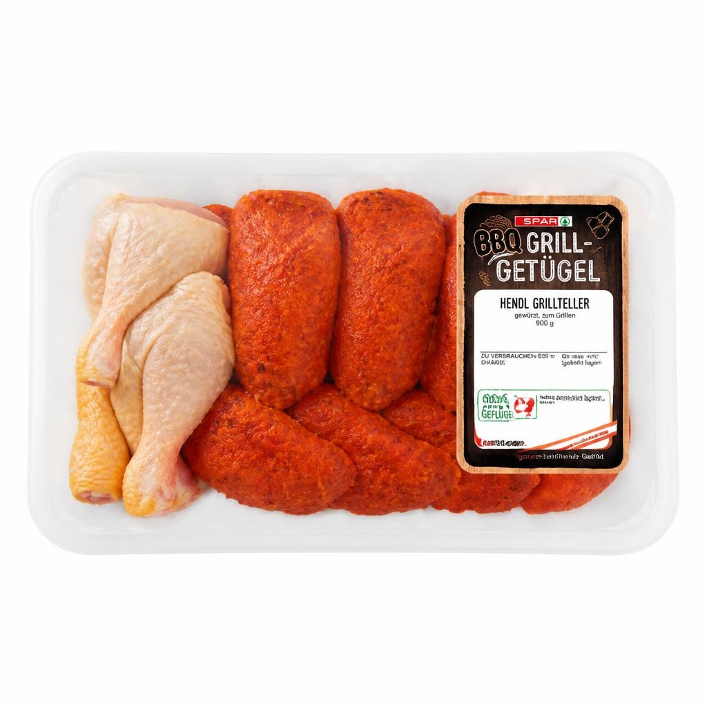 SPAR BBQ Hendl-Grillteller 600-g-Pkg. Angebot bei Spar