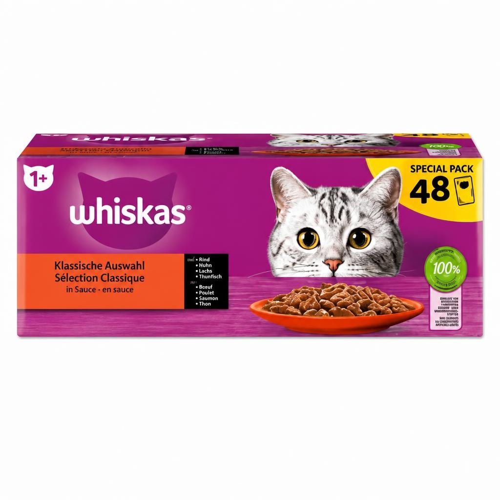Katzennassnahrung 48x85 g Whiskas Angebot bei Norma