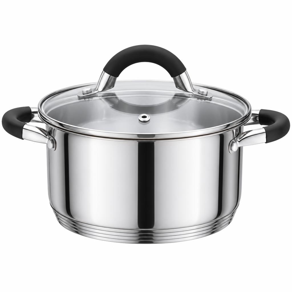 Edelstahl-Kochtopf „Tromso" 1 Stielkasserolle Ø ca. 16 cm, 3 Milchtopf Ø ca. 14 cm, 4 Fleischtopf Ø ca. 14 cm Angebot bei Norma