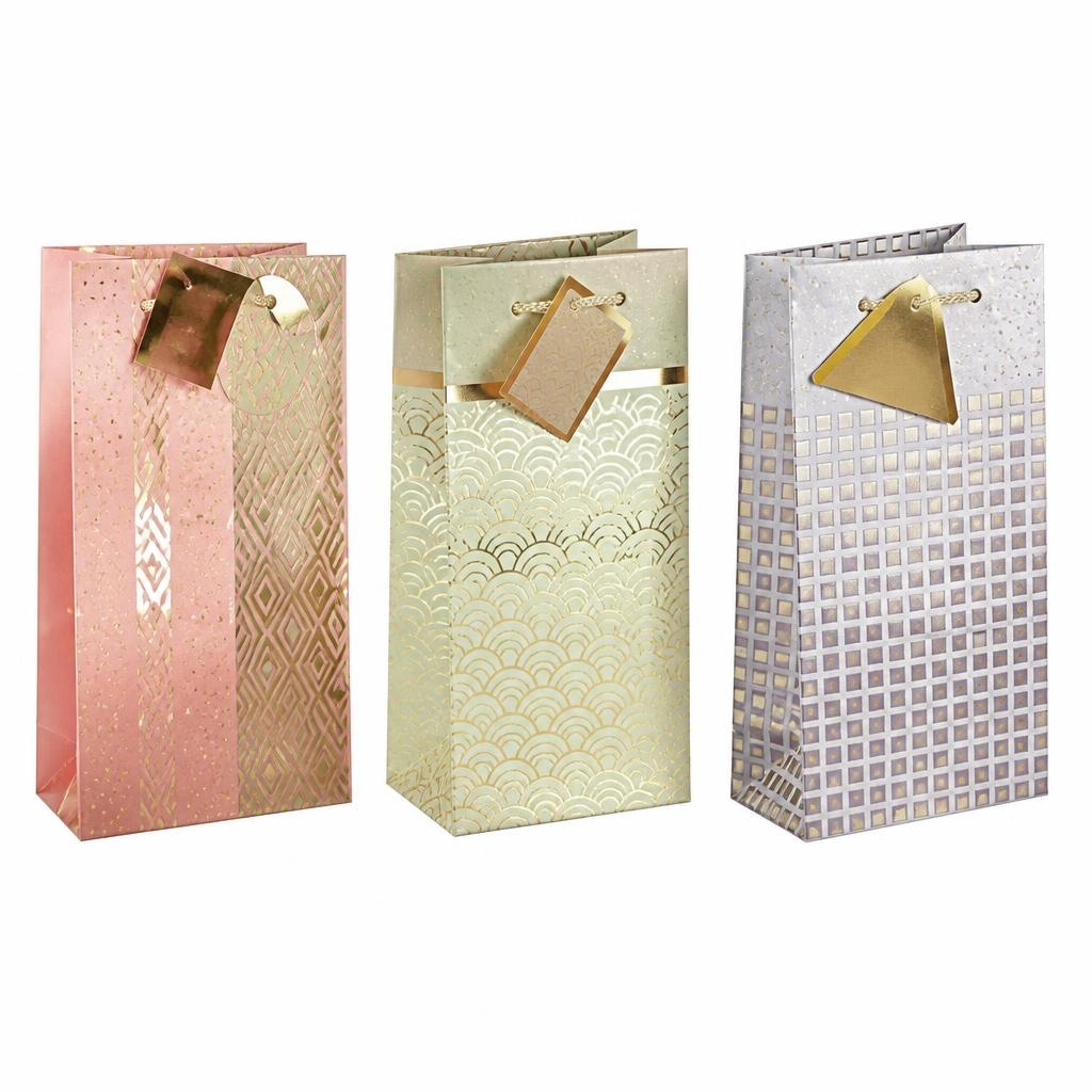 CreAtelli Effekt-Geschenktaschen Midi-Geschenktasche 3er-Set je ca. 23 x 18 x 10 cm Angebot bei Norma