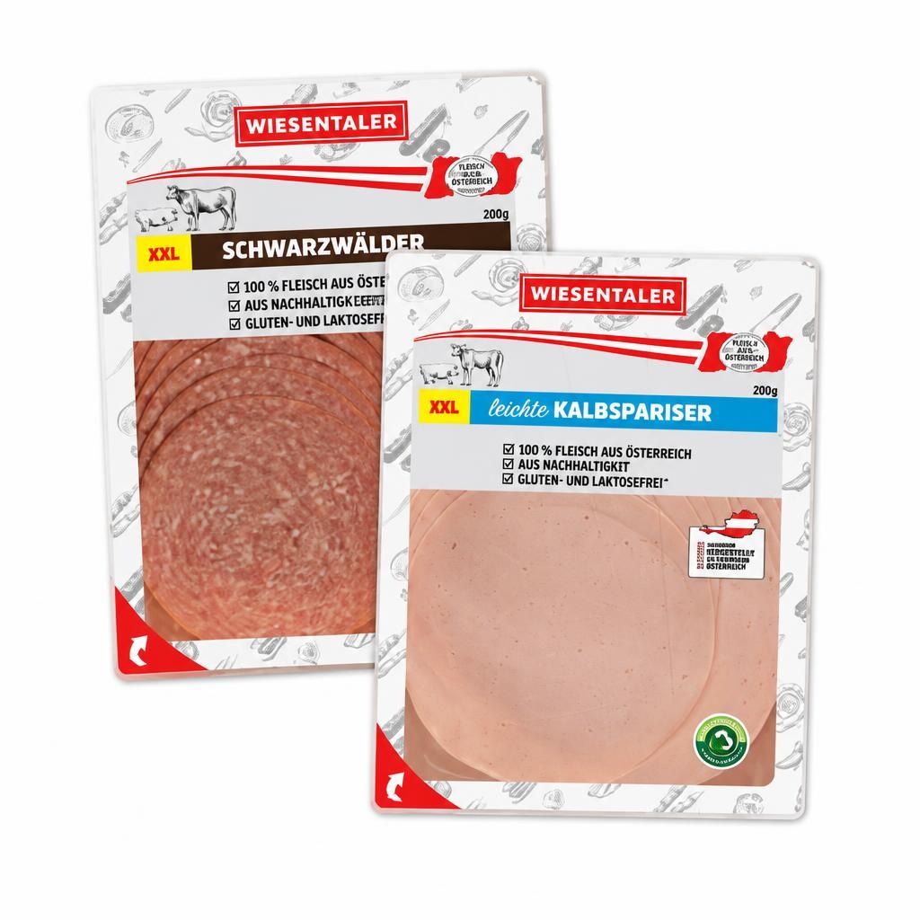 Schwarzwälder oder leichte Kalbspariser 200 g WIESENTALER Angebot bei Lidl