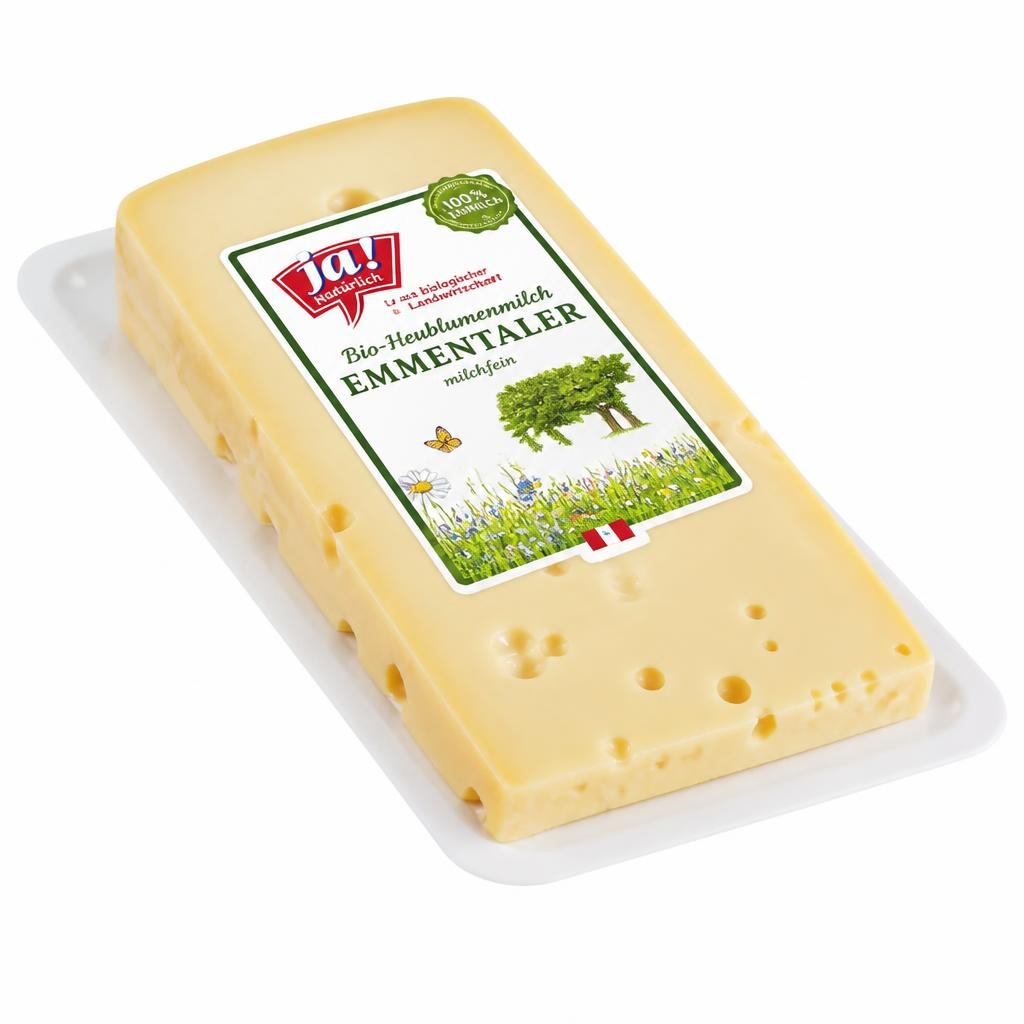 Ja! Natürlich Bio-Heublumenmilch-Emmentaler 100 g Angebot bei Billa Plus