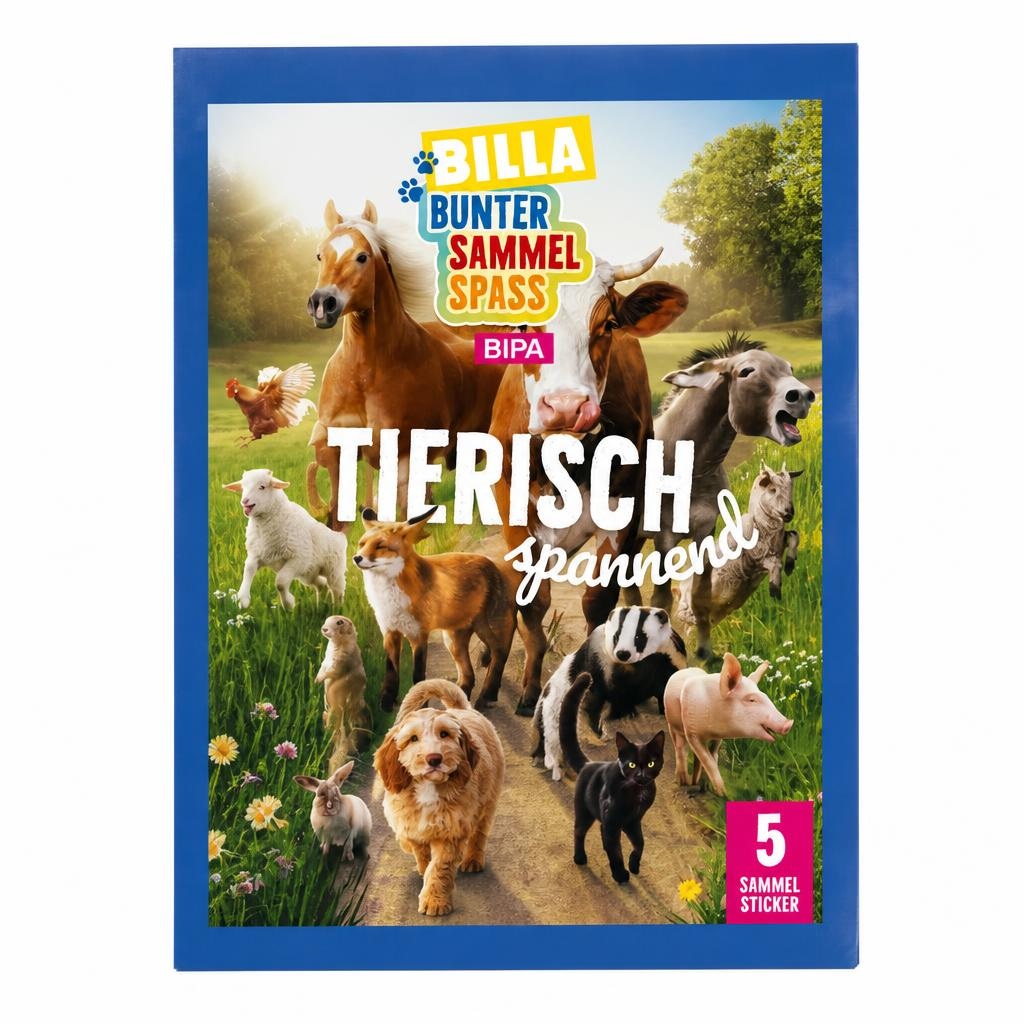 Stickerpackung Tierisch spannend 5 Stk. Angebot bei Billa