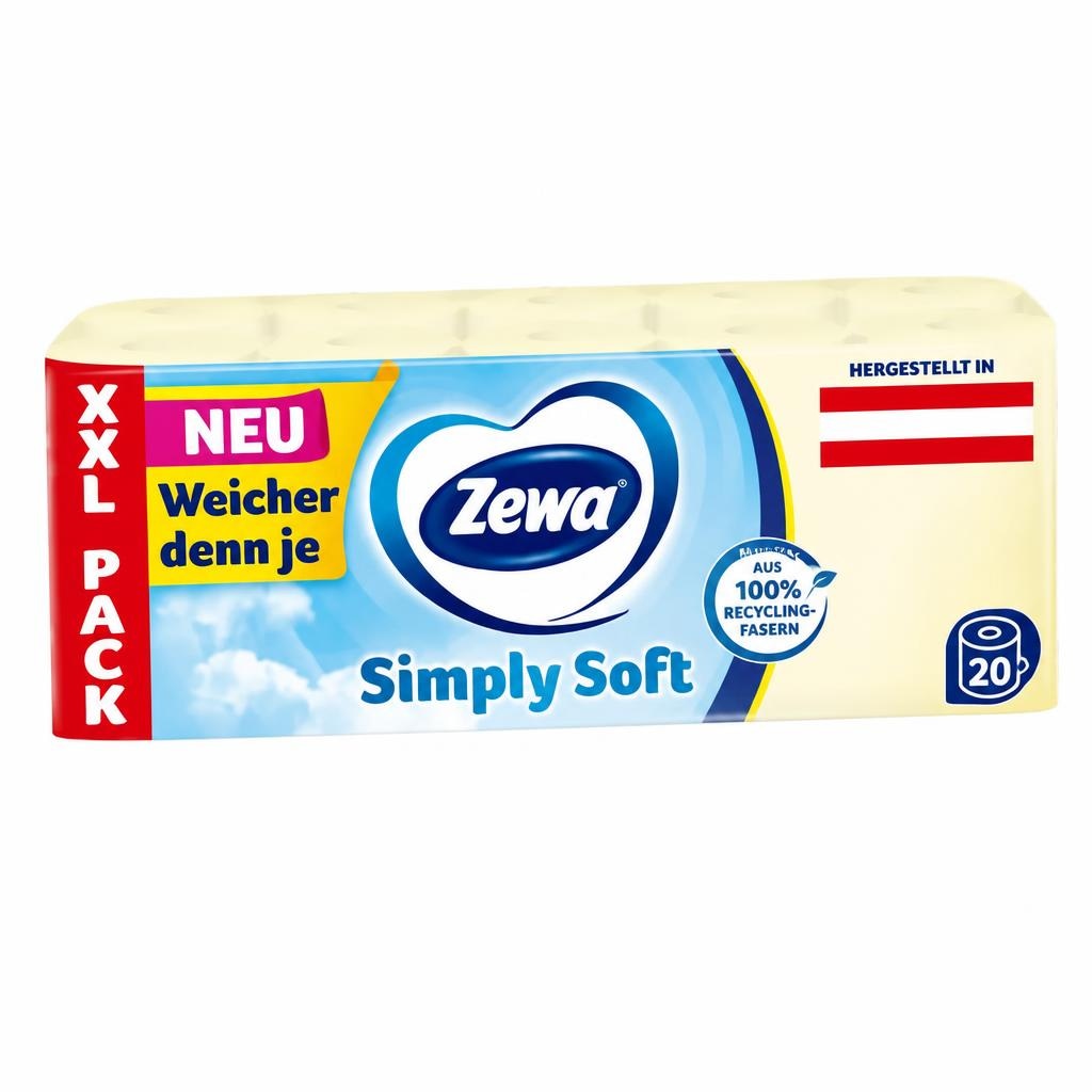 Zewa Toilettenpapier versch. Sorten, 3-lagig, 20er Pkg. oder Premium Toilettenpapier 4-lagig, 18er Pkg. Angebot bei Spar