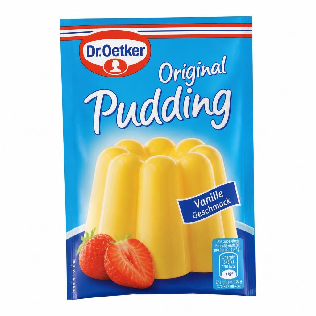 Original Pudding Vanille Geschmack 3x37 g + 1x37 g gratis Dr. Oetker Angebot bei Norma