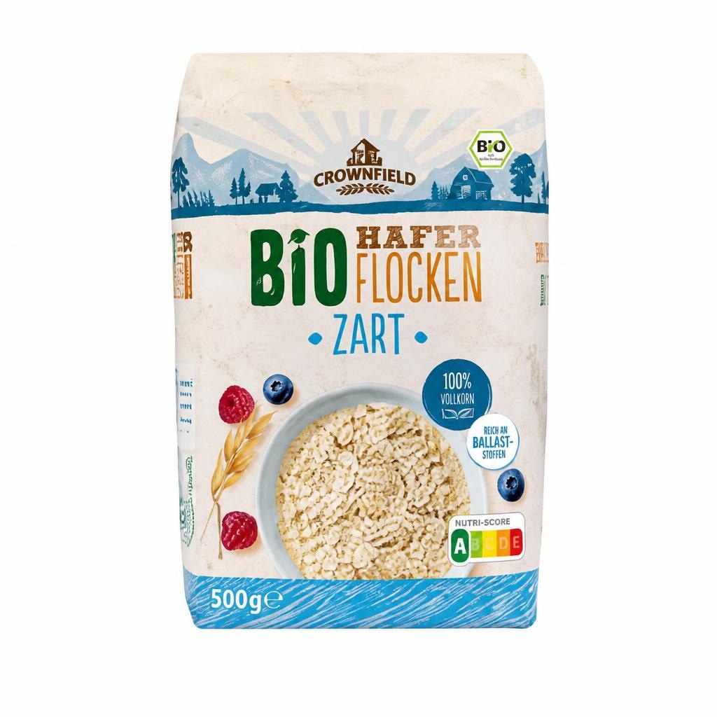 Crownfield Bio Haferflocken 500 g Angebot bei Lidl