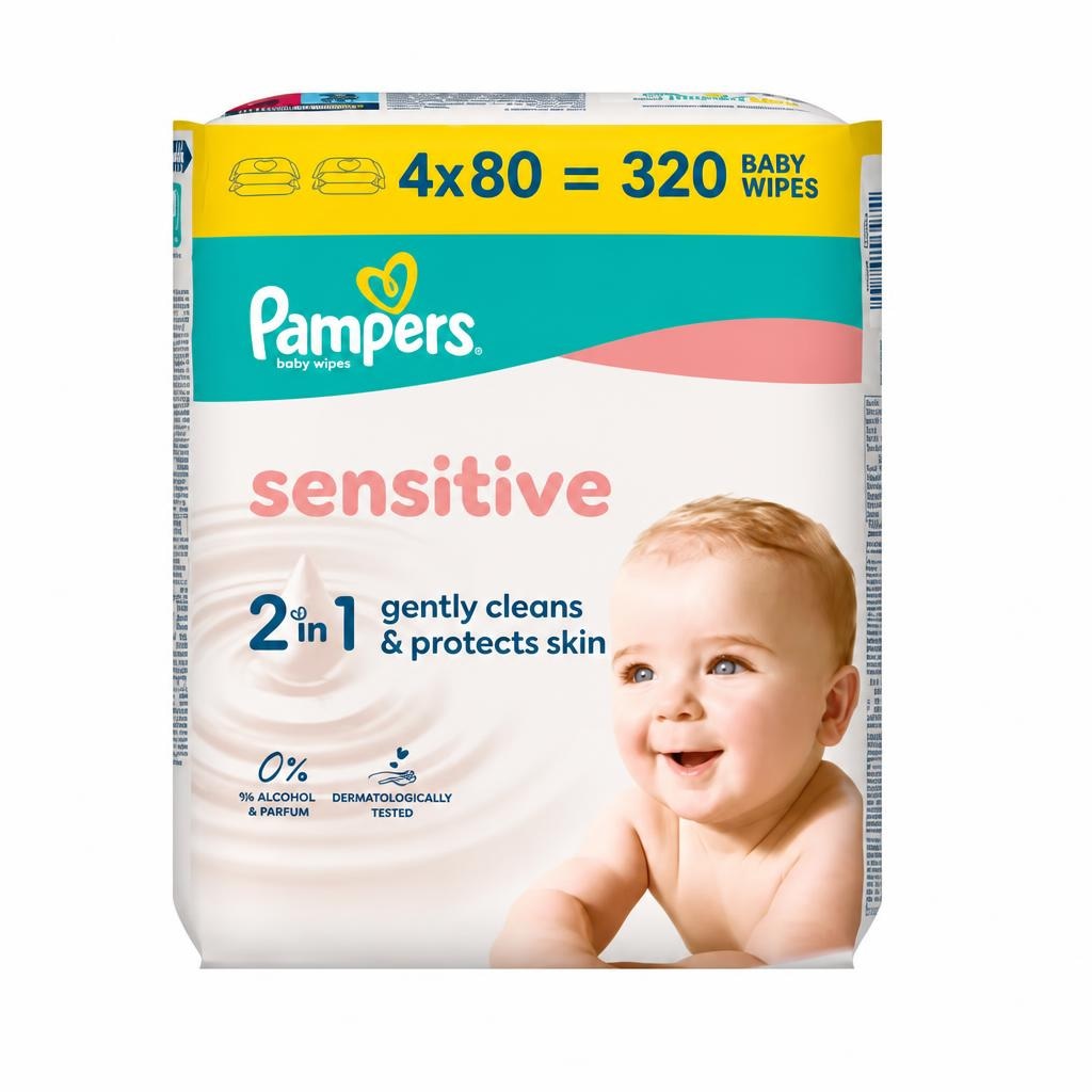 Pampers sensitive Feuchttücher 4 x 80 Stk. Angebot bei Dm