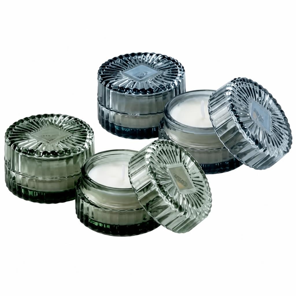 Kerze in geripptem Glas HOME CREATION Angebot bei Hofer