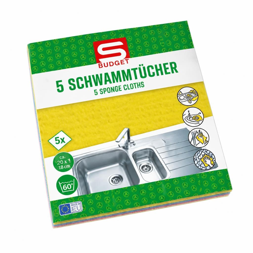 Schwammtücher 5 Stück S-Budget Angebot bei Interspar