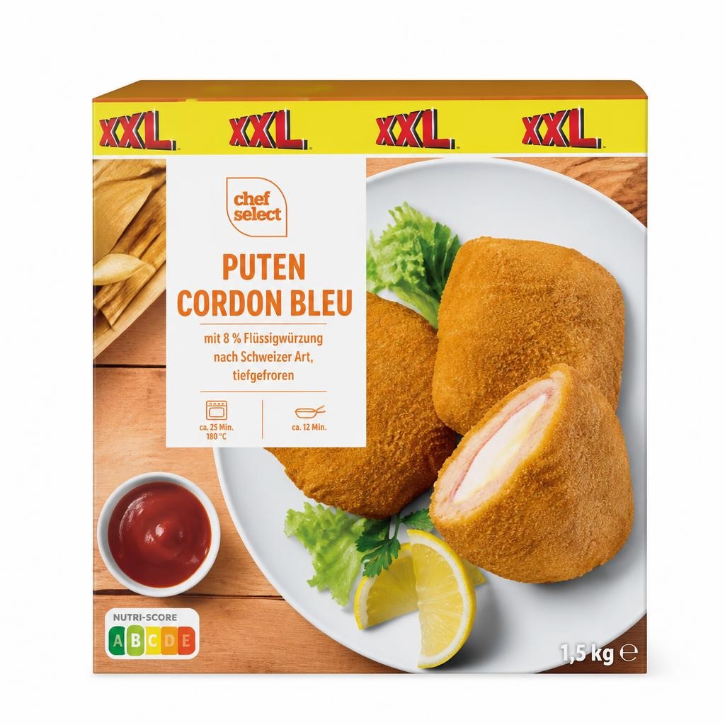 Chef Select Puten Cordon Bleu 1,5 kg Angebot bei Lidl