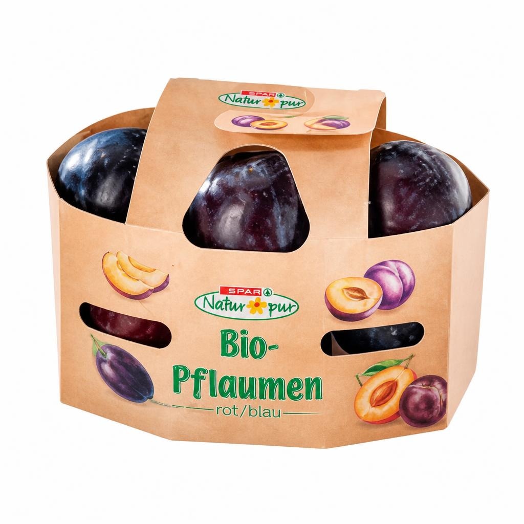 Bio-Pflaumen rot/blau 500-g-Tasse SPAR Natur pur Angebot bei Spar