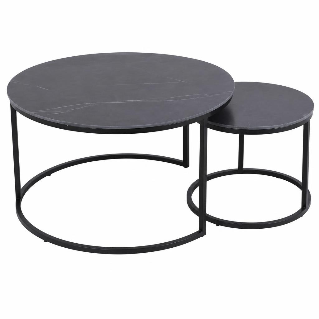Couchtisch, 2-teilig 2-teilig, D x H: ca. 75x45 cm und 45x37 cm Angebot bei Möbelix