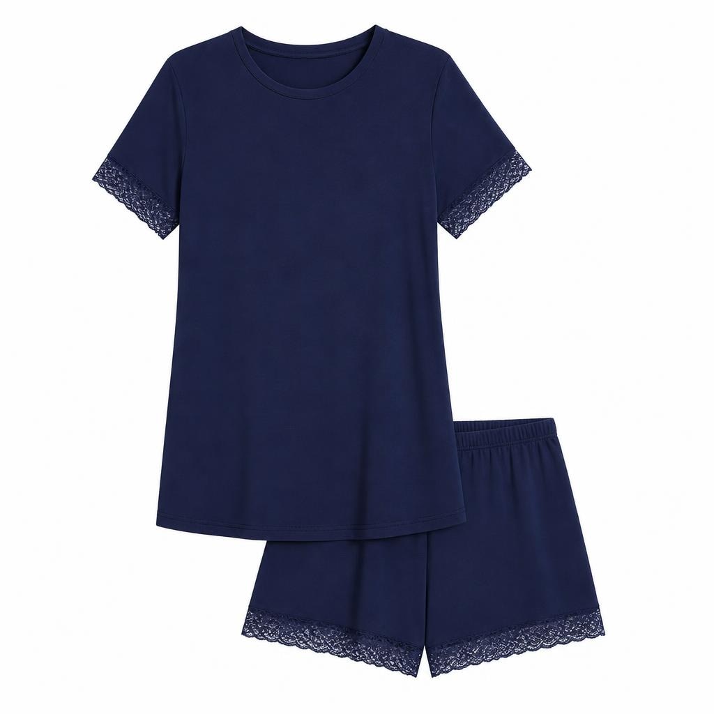 Nachtwäsche „Lila“ Short-Pyjama Angebot bei Maximarkt