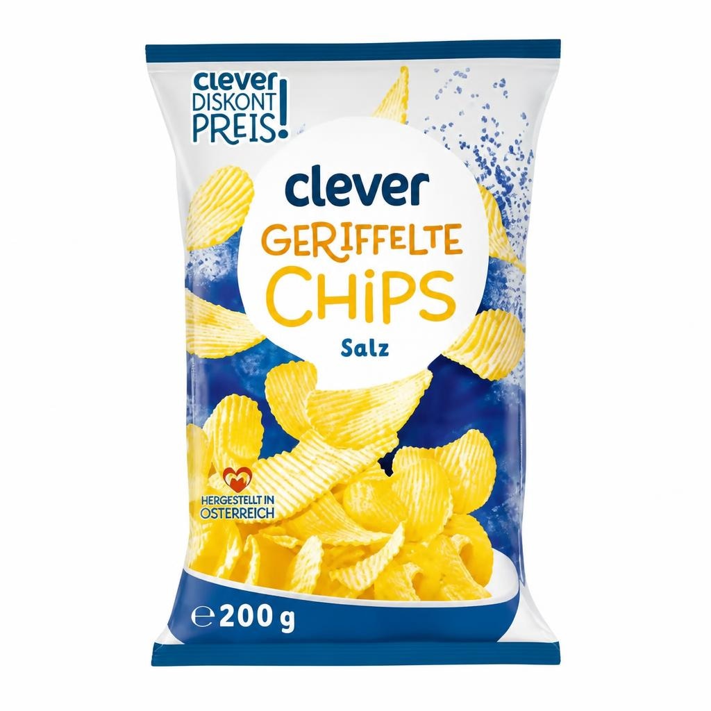 Riffel-Chips 200 g clever Angebot bei Billa