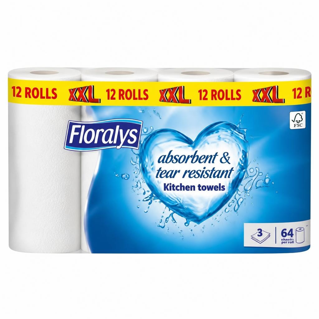 Floralys Küchentücher 12x 64 Blatt Angebot bei Lidl