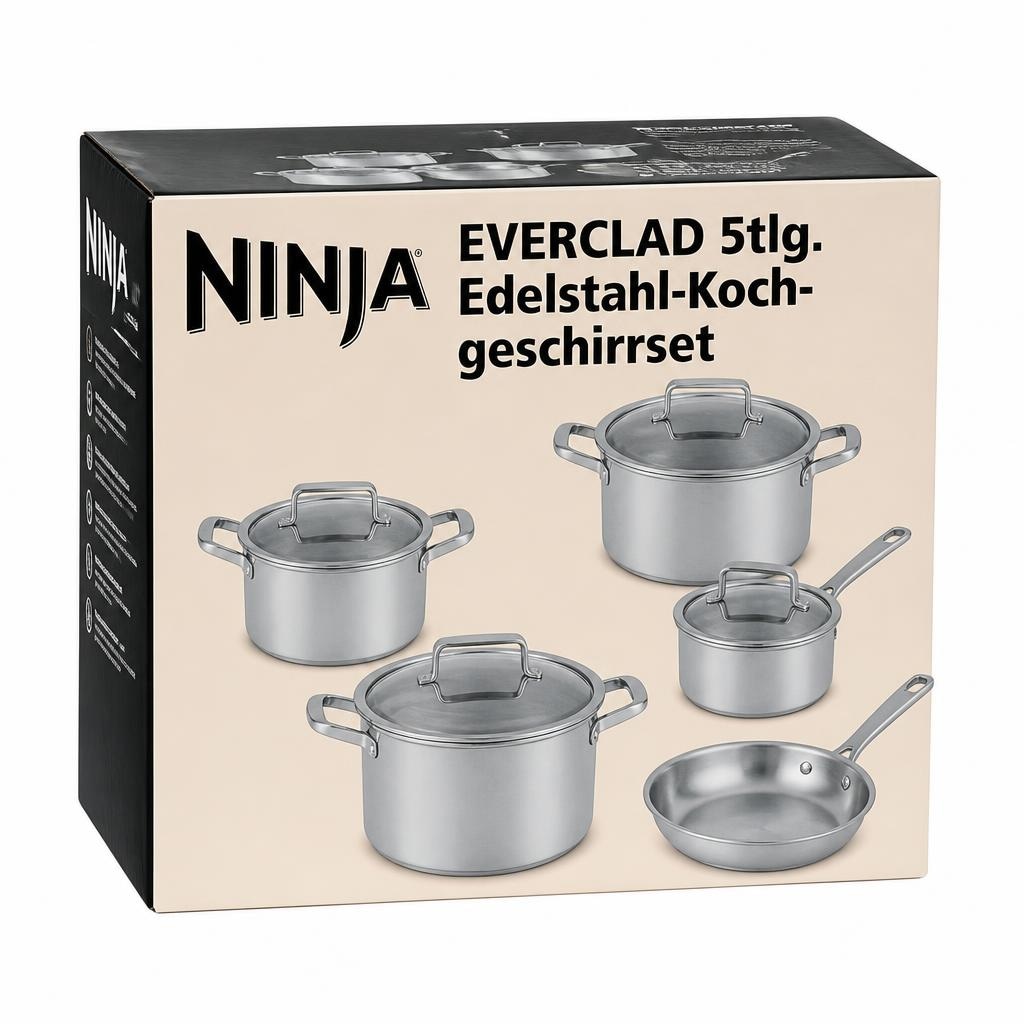 EVERCLAD 5tlg. Edelstahl-Kochgeschirr Angebot bei Norma