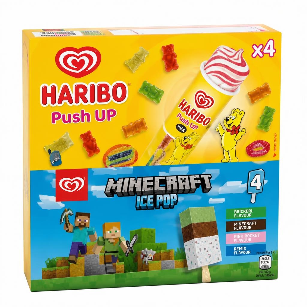 Eskimo Brickerl, Minecraft, Remix, Pink Rocket od. Haribo 260 ml-400 ml Angebot bei Billa Plus