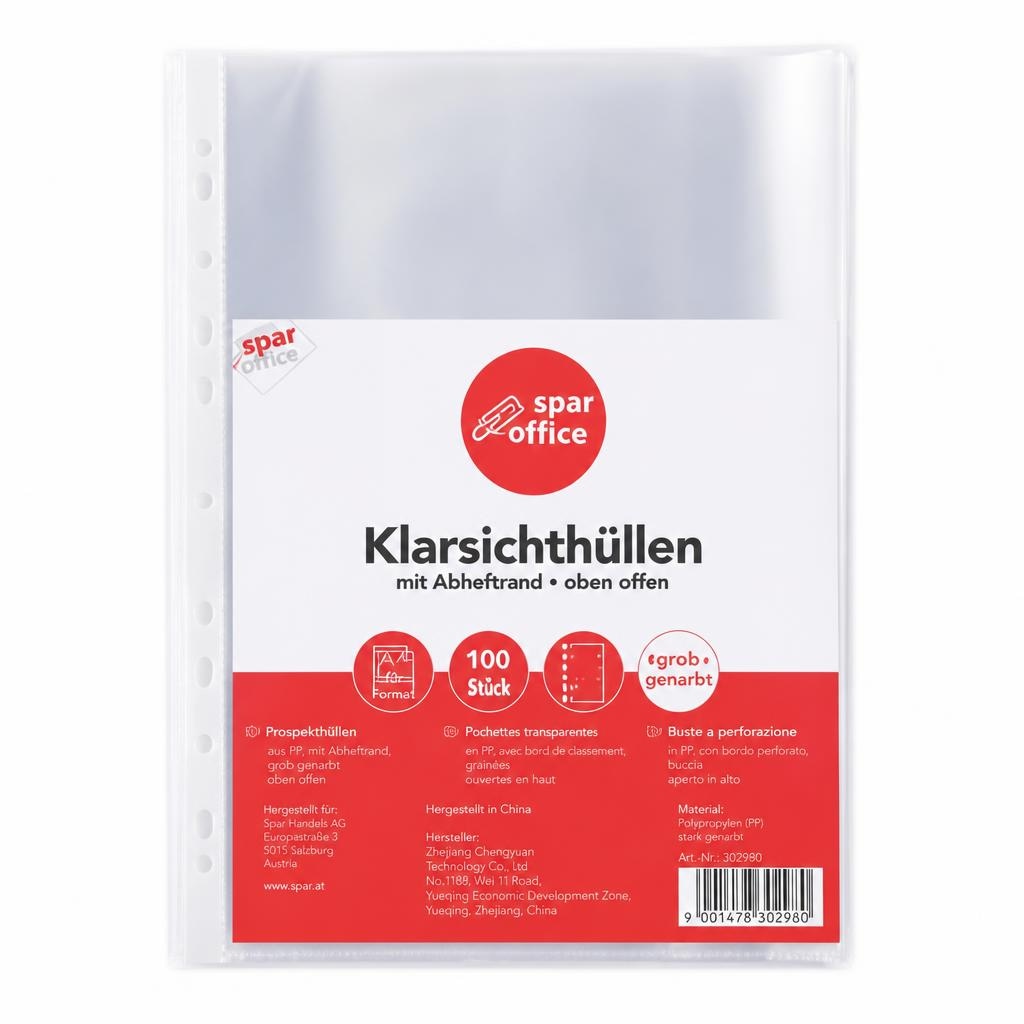 Klarsichthüllen A4 100er-Packung Spar office Angebot bei Maximarkt