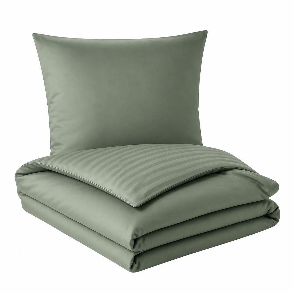 Satin-Bettwäsche Xenia Uni und Streif ca. 70x90 und 140x200cm Angebot bei Mömax