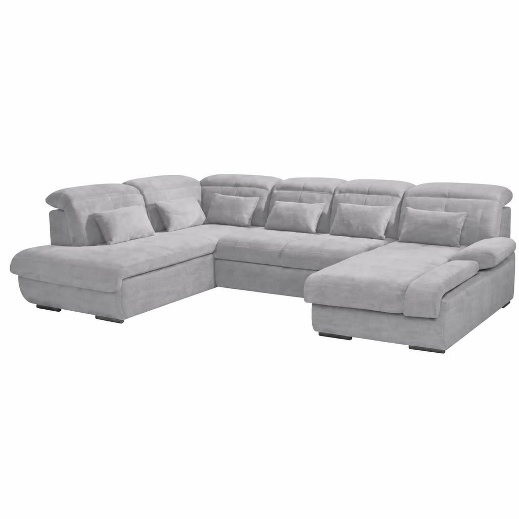 Wohnlandschaft Mikrofaser Grau U-Form: ca. 228x345x184 cm Angebot bei Möbelix