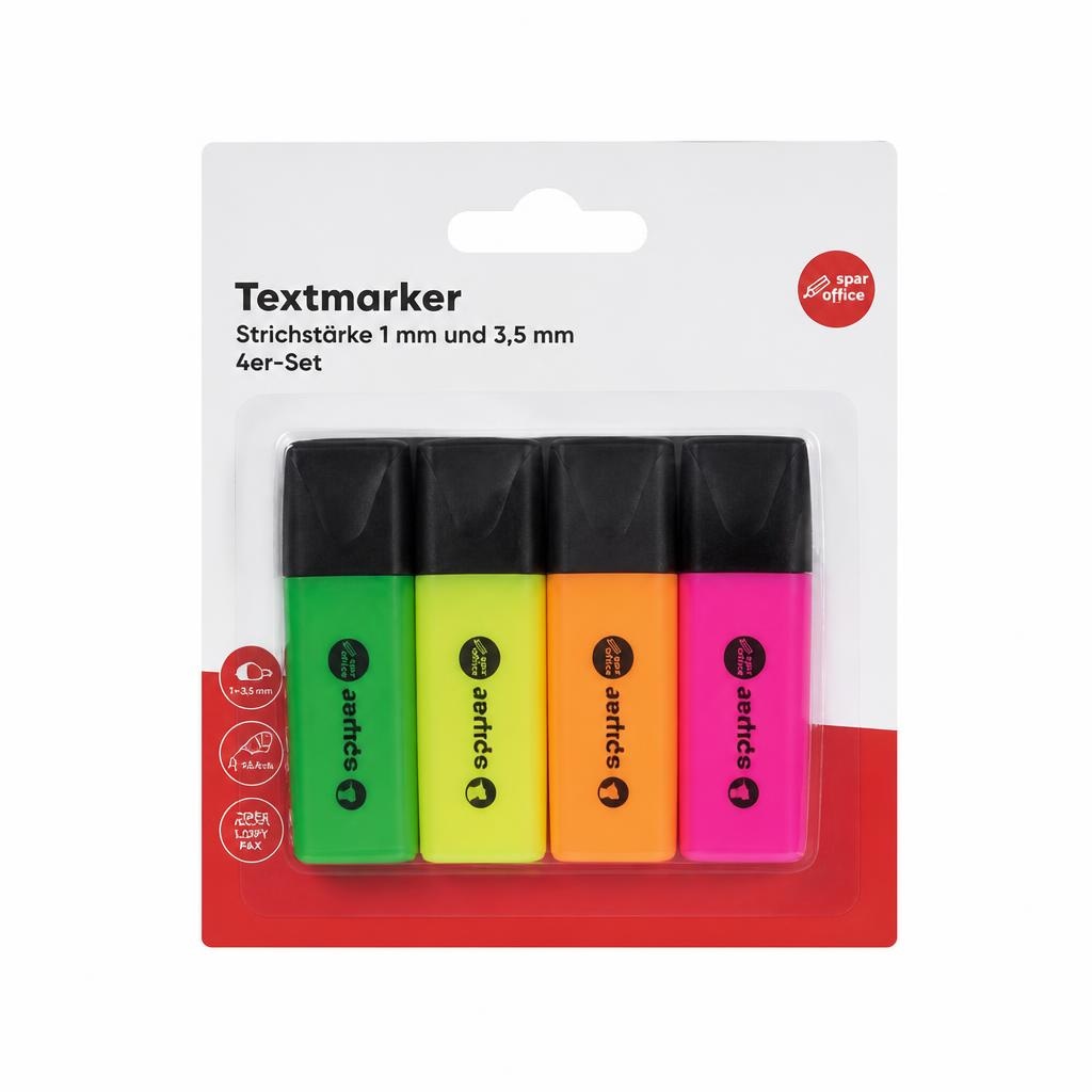 Textmarker 4er-Set Spar office Angebot bei Maximarkt