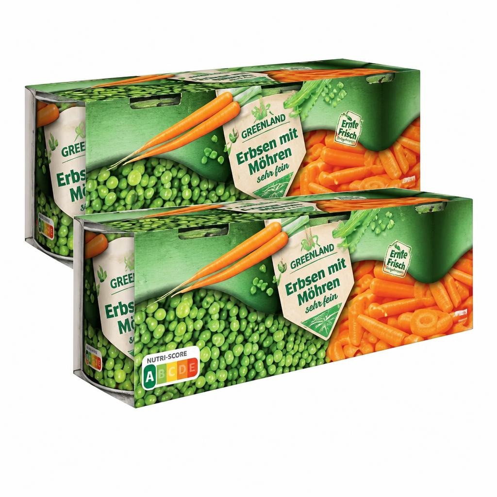 Greenland Erbsen mit Möhren 3 x 200 g Angebot bei Penny