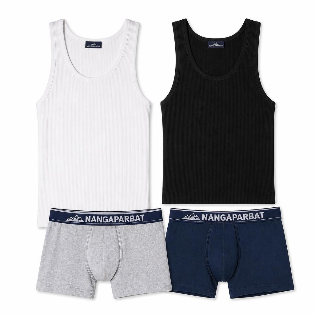 Retroshorts oder Feinripp-Achselhemd 2er-Set NANGAPARBAT Angebot bei Norma