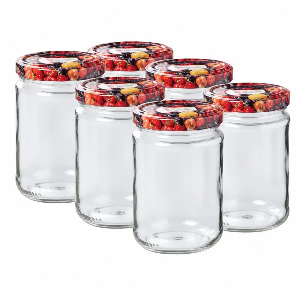 Einkochgläser mit Obstdekordeckel 6er-Packung, 212 ml SIMPEX Angebot bei Maximarkt