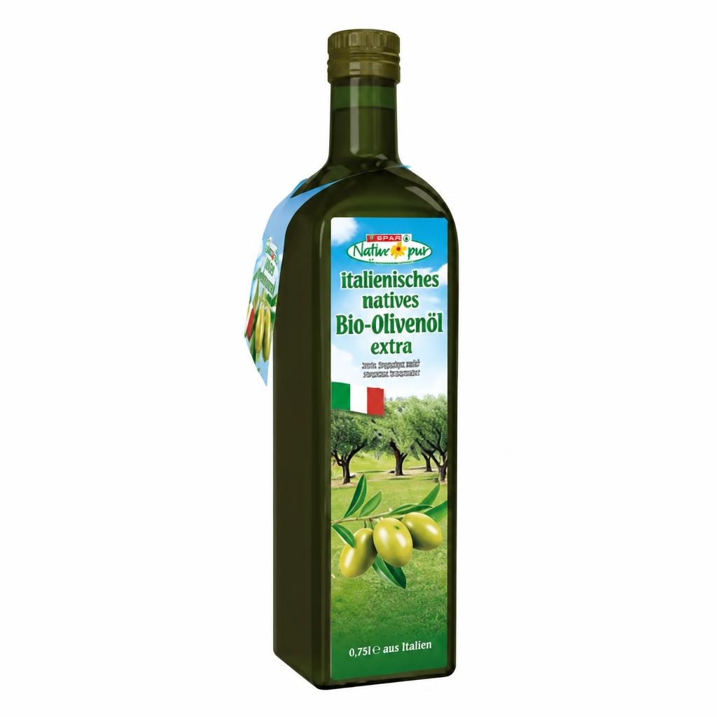 100% italienisches Bio Olivenöl 0,75 Liter Angebot bei Spar