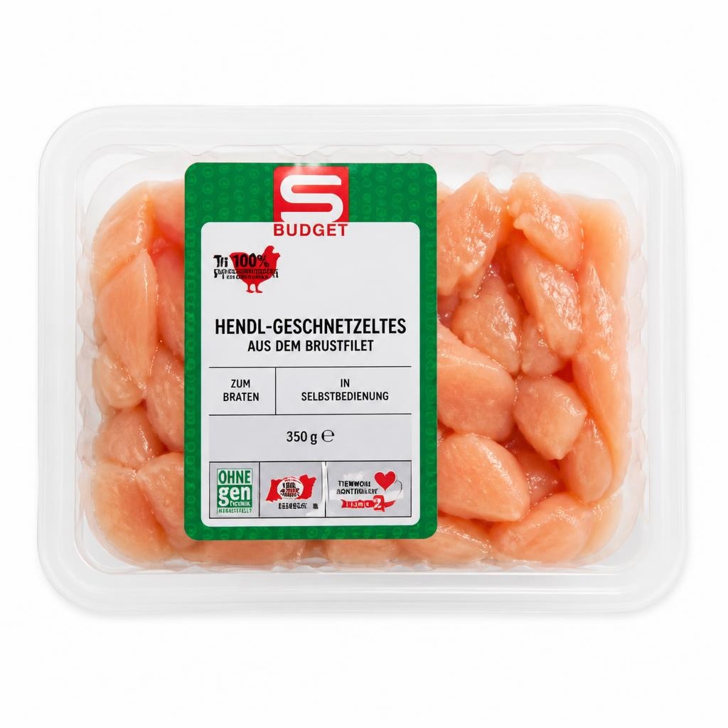 S-Budget Hendl-Geschnetzeltes 350 g Angebot bei Maximarkt