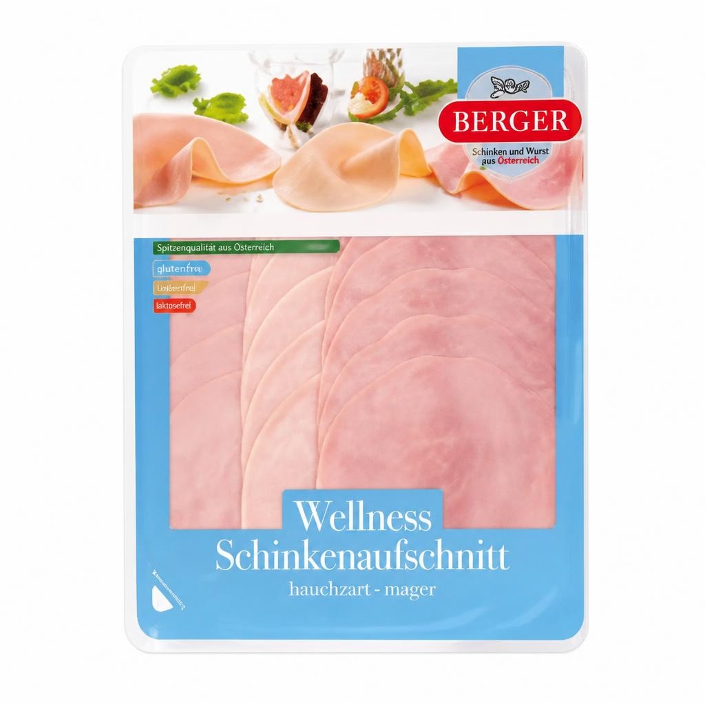 Berger Wellness-Schinkenaufschnitt 180 g Packung Angebot bei Adeg