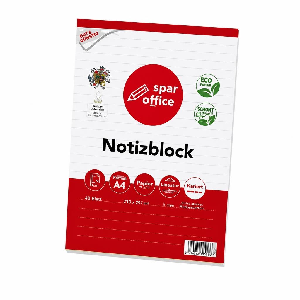 Notizblock A4 48 Blatt, 70 g/m² Spar office Angebot bei Maximarkt