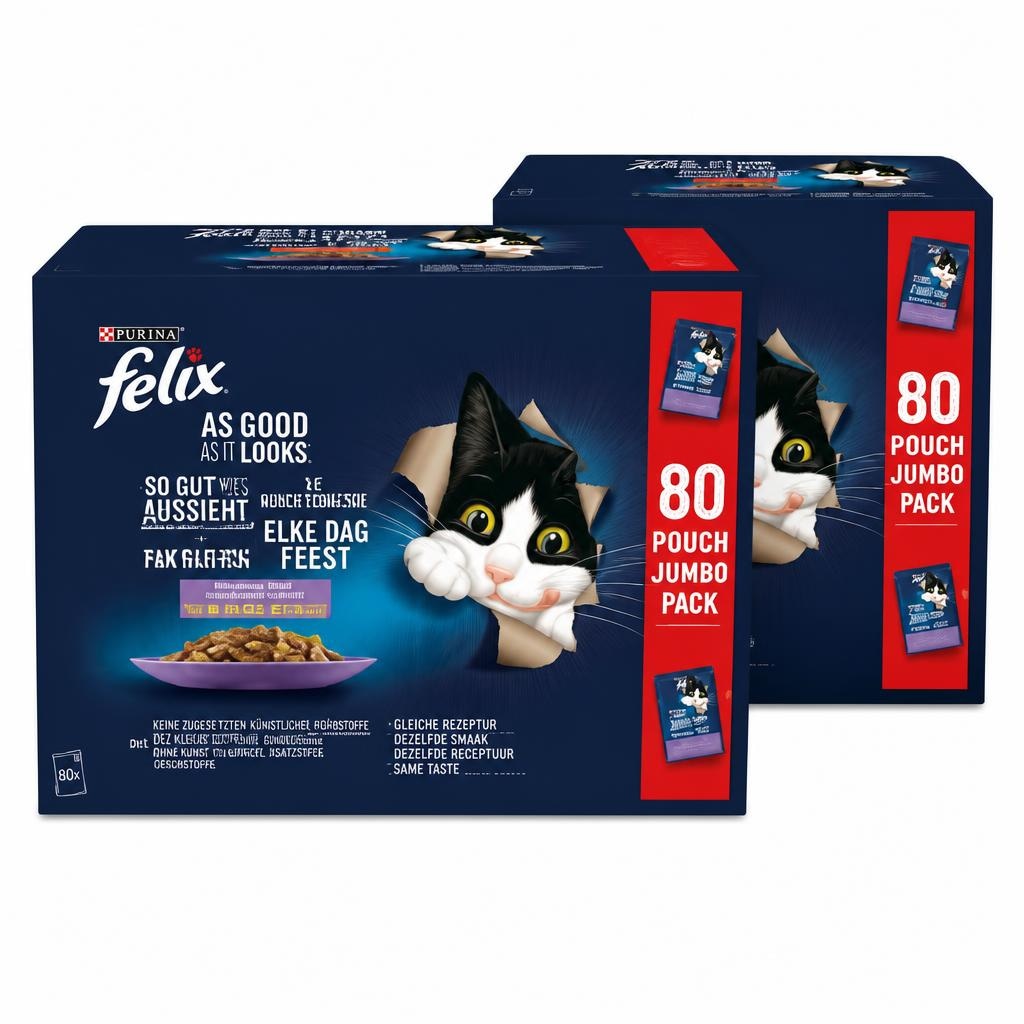 Felix Katzenbeutel Jumbo-Pack 80x85 g Packung Friskies Angebot bei Billa Plus